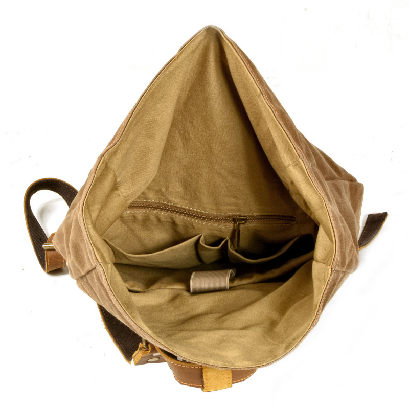 新しいシンプルでレトロなワックスキャンバスバックパック、男性 - Canvas Backpack Casual のレビューと価格