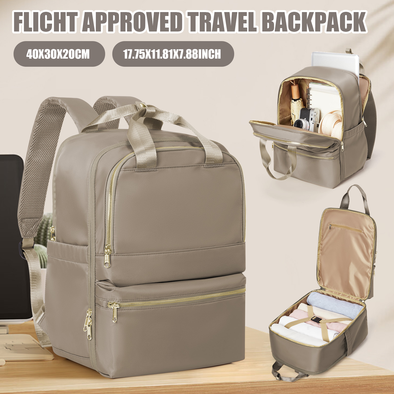 ライアンエア 40x30x20 トラベルバックパック 女性用 - Canvas Backpack Casual のレビューと価格