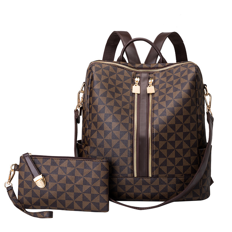 バックパックとハンドバッグの2点セット、女性用、防水ダブルシ - Mini Backpack Purse のレビューと価格