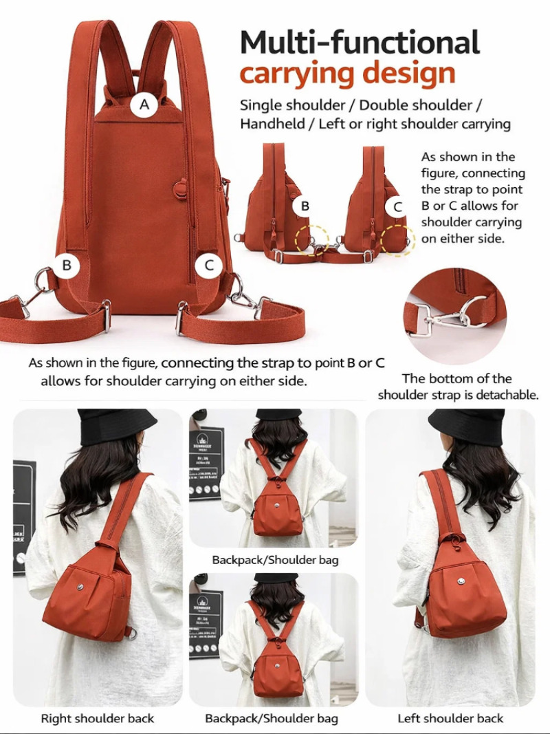 女性用軽量ミニバックパック、盗難防止機能付きオックスフォード - Mini Backpack Purse のレビューと価格
