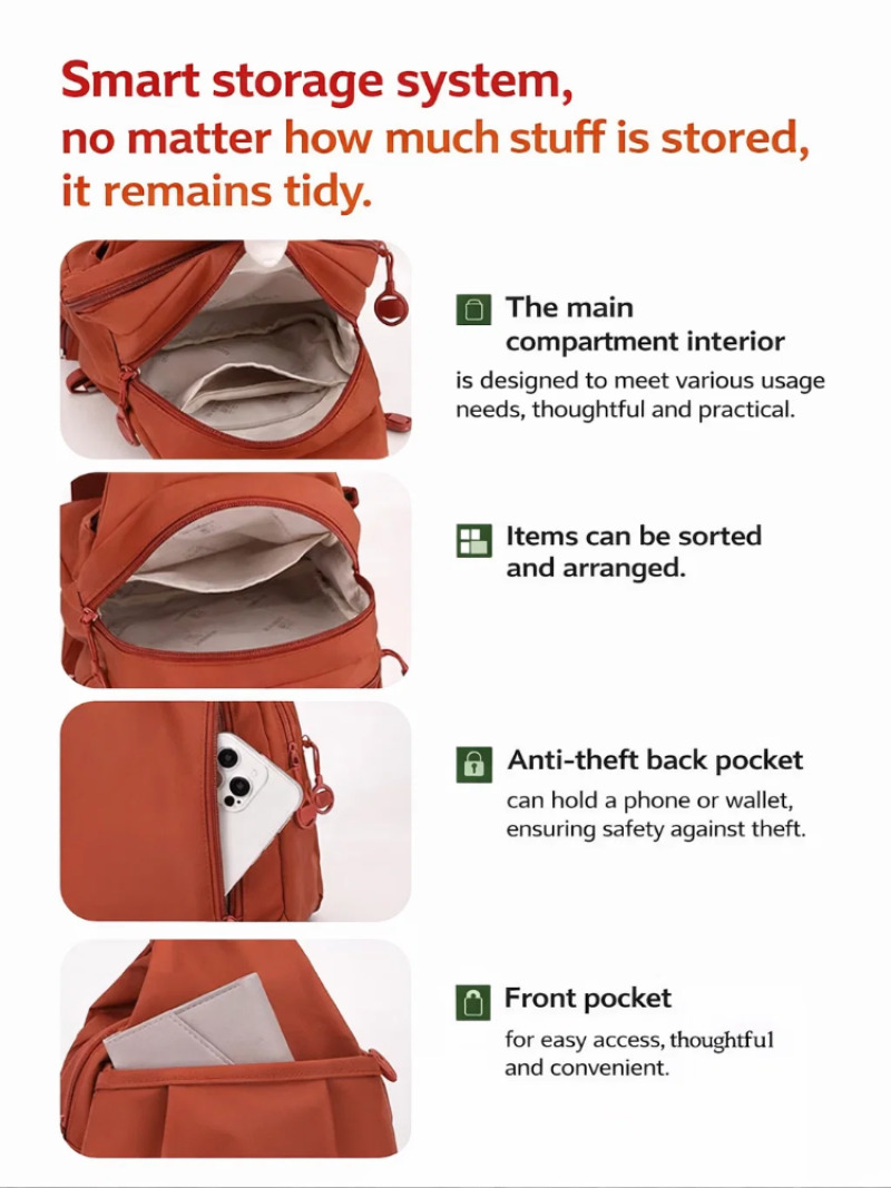 女性用軽量ミニバックパック、盗難防止機能付きオックスフォード - Mini Backpack Purse のレビューと価格