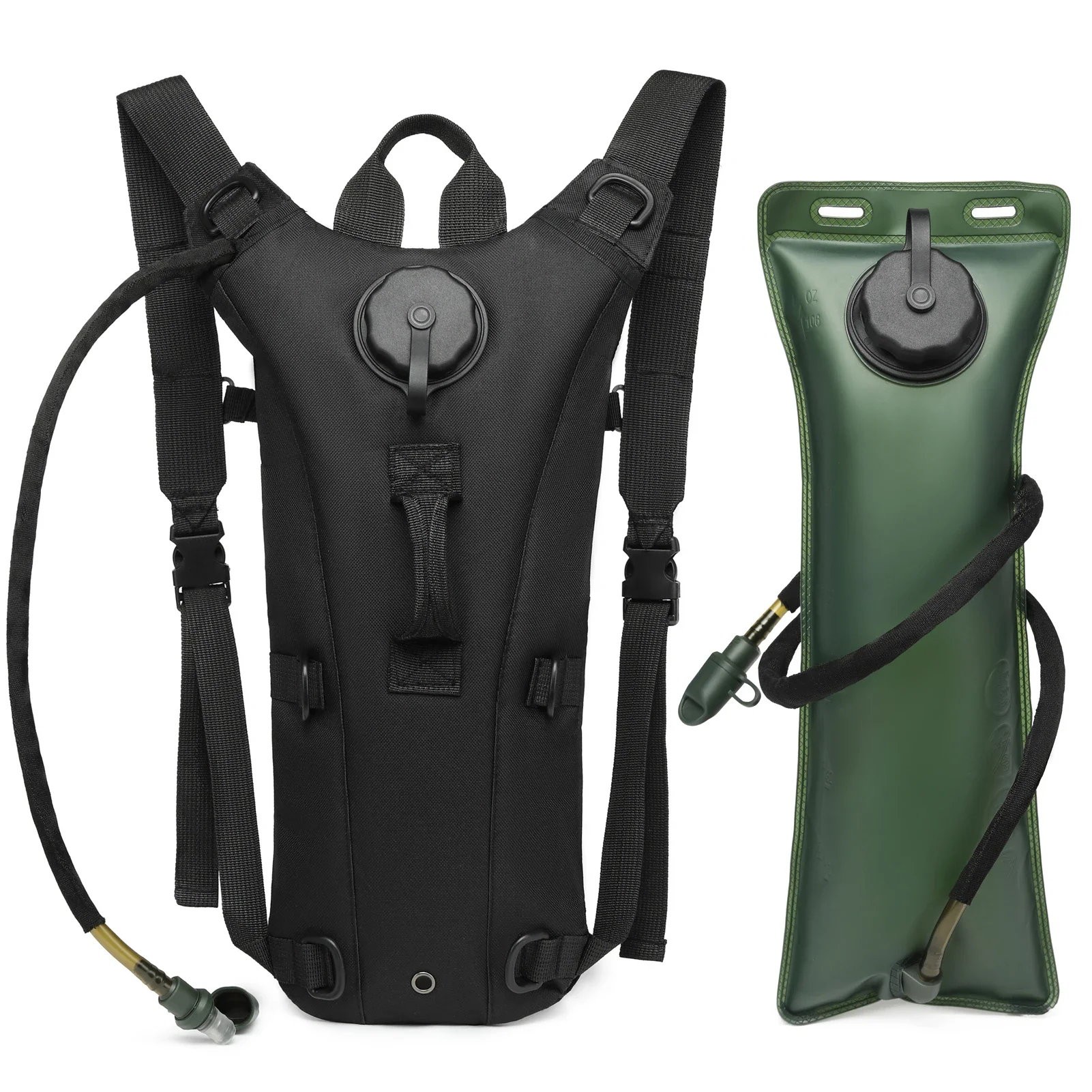 軍用戦術キャメルバックパック、3L防水ウォーターブラダー付き - Rucksack Military Style のレビューと価格